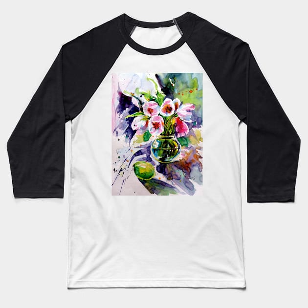 Tulips with lemon Baseball T-Shirt by kovacsannabrigi